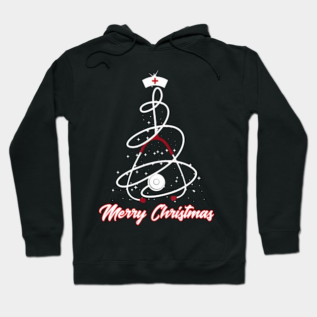 Merry Christmas Nurse  Yuletide Practitioners Cute Hoodie by Saboia Alves